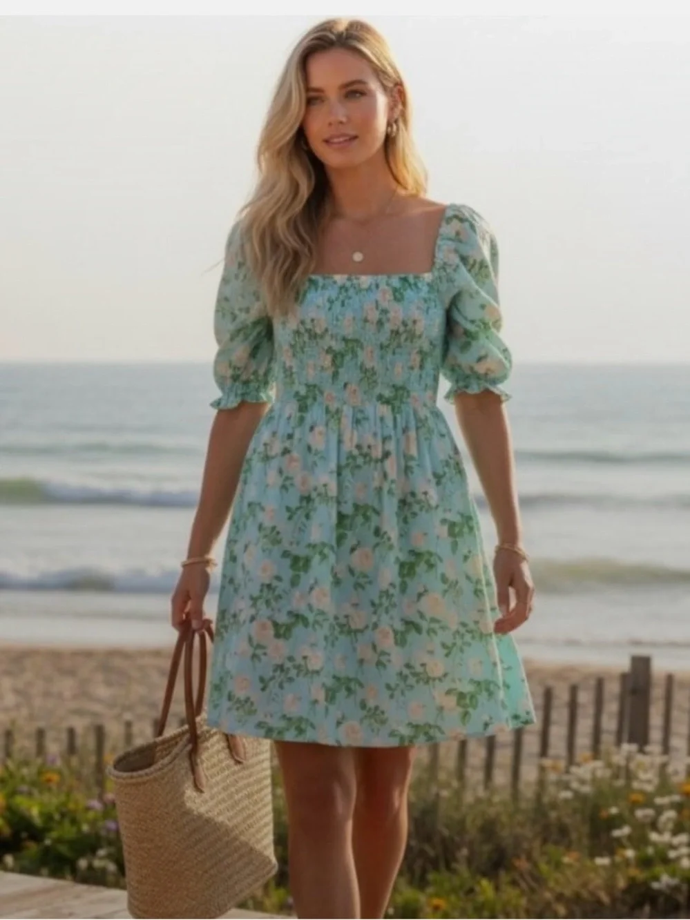 Hill House | Dresses | Hill House Home Athena Nap Dress Cotton Smocked Puff Sleeve Floral Mint Green | Poshmark Hill House | Dresses | Hill House Home Athena Nap Dress Cotton Smocked Puff Sleeve Floral Mint Green | Poshmark